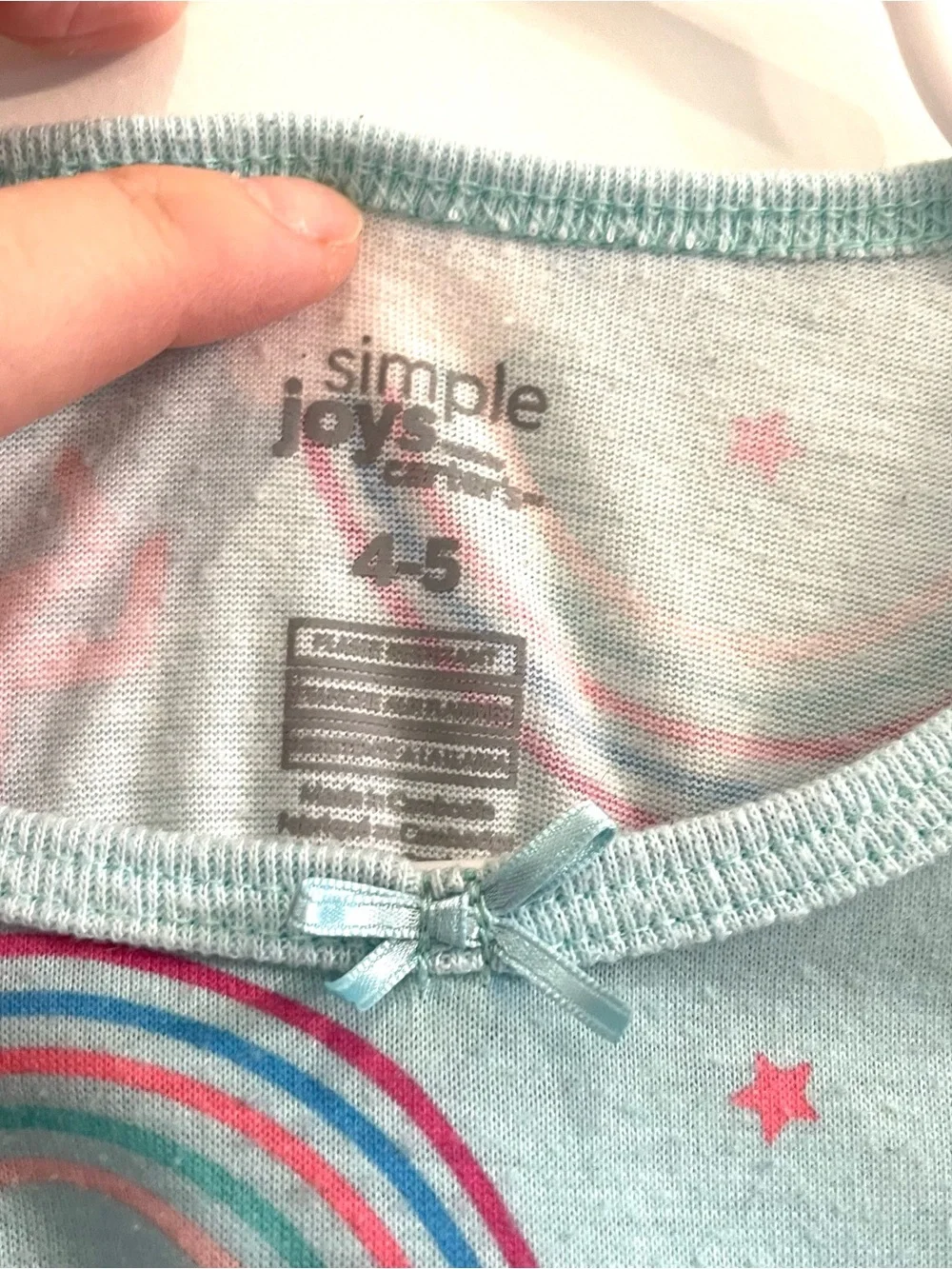 🌈 ✨ Carter’s Simple Joys Girls Unicorn Rainbow Nightgown Pajamas Size 4-5